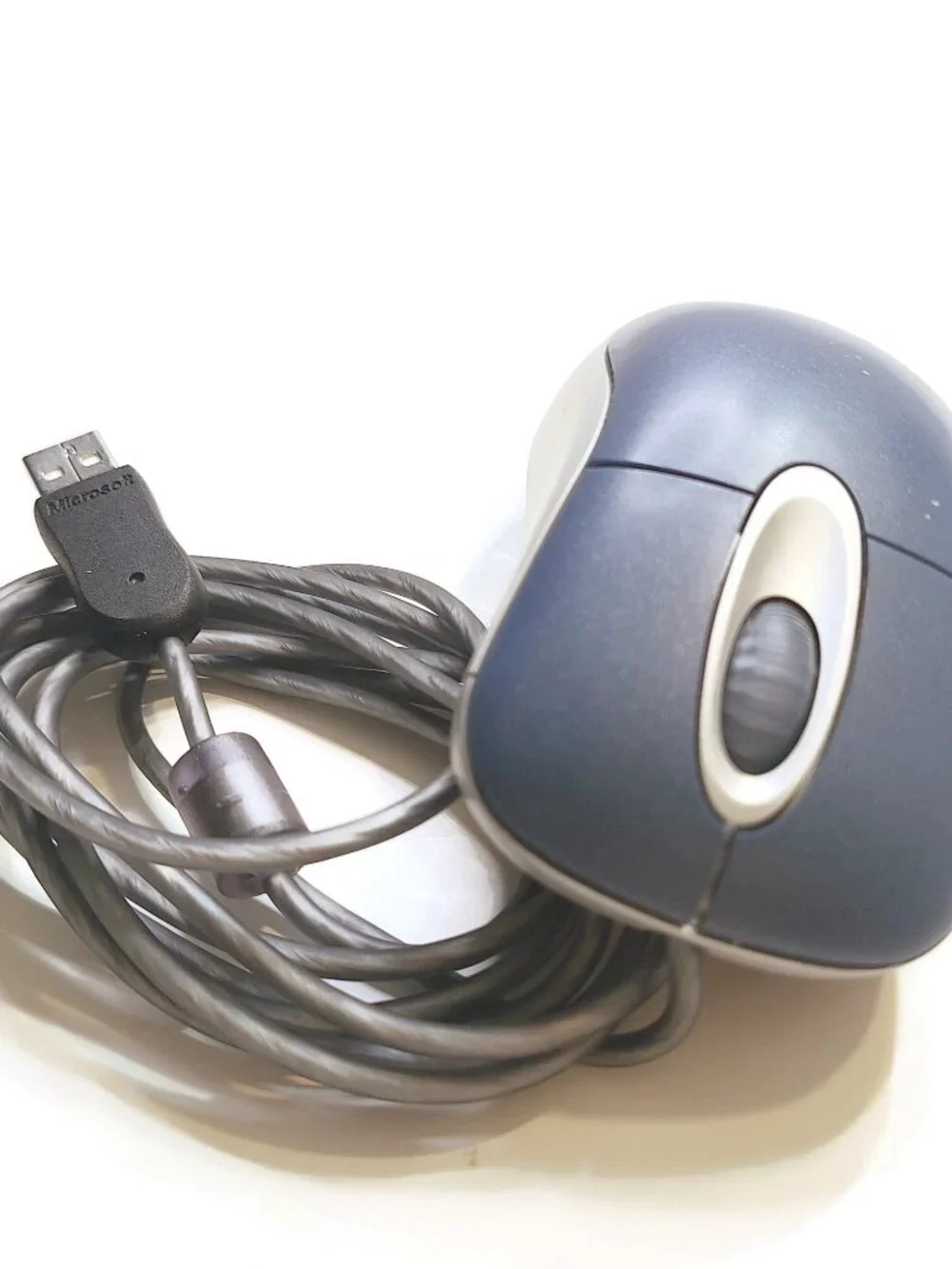 Microsoft Optical USB Mouse Blue PS/2 Compatible Model X08-72983 Tested WORKS